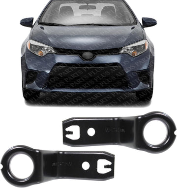 Set of 2 Front Radiator Upper Support Bracket Steel Left Driver & Right Passenger Side Direct Replacement Compatible with 2014-2019 Toyota Corolla TO1222102 165330T050