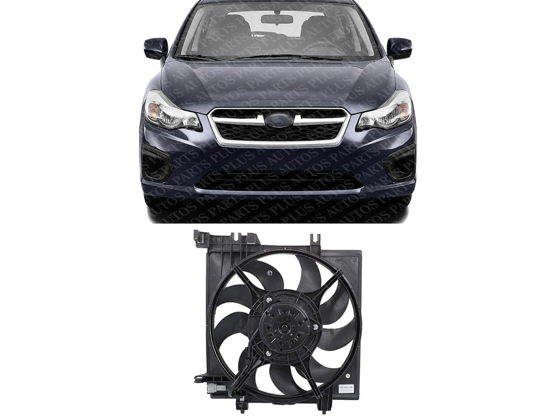 Front Radiator Cooling Fan Assembly Plastic Direct Replacement Compatible with 2008-2014 Subaru Impreza / 2015-2018 WRX STI / 2013-2017 XV Crosstrek SU3115127