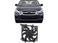 Front Radiator Cooling Fan Assembly Plastic Direct Replacement Compatible with 2008-2014 Subaru Impreza / 2015-2018 WRX STI / 2013-2017 XV Crosstrek SU3115127
