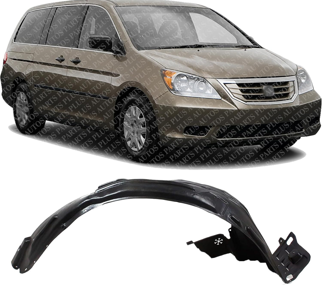 Front Fender Liner Right Passenger Side Direct Replacement Compatible With 2008-2010 Honda Odyssey HO1249128 74101SHJA01