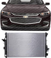 Front Radiator Aluminum Core Direct Replacement Compatible With 2016-2022 Chevrolet Malibu GM3010584 23336320