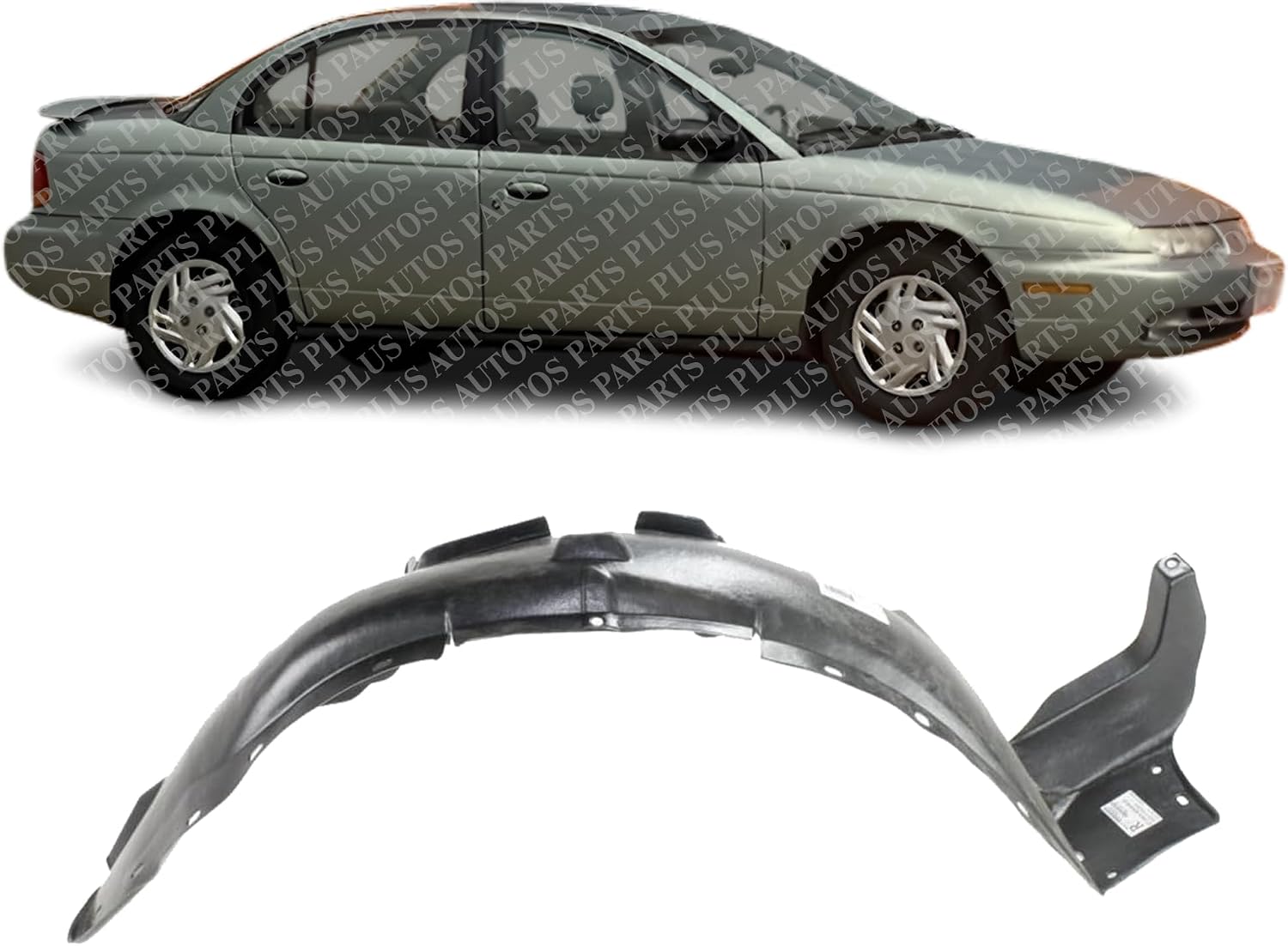 Front Fender Liner Right Passenger Side Direct Replacement Compatible with 1996-1999 Saturn S-Series GM1249108 21124828