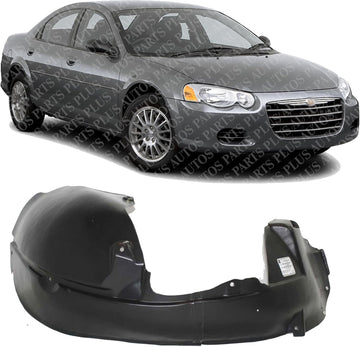 Front Fender Liner Rear Section Right Passenger Side Direct Replacement Compatible With 2001-2006 Chrysler Sebring CH1249124 4878646AC