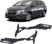 Set Of 2 Front Hood Hinge Assembly Steel Left Driver & Right Passenger Side Direct Replacement Compatible With 2014-2017 Honda Odyssey HO1236145 HO1236146 60120TK8A10ZZ 60170TK8A10ZZ