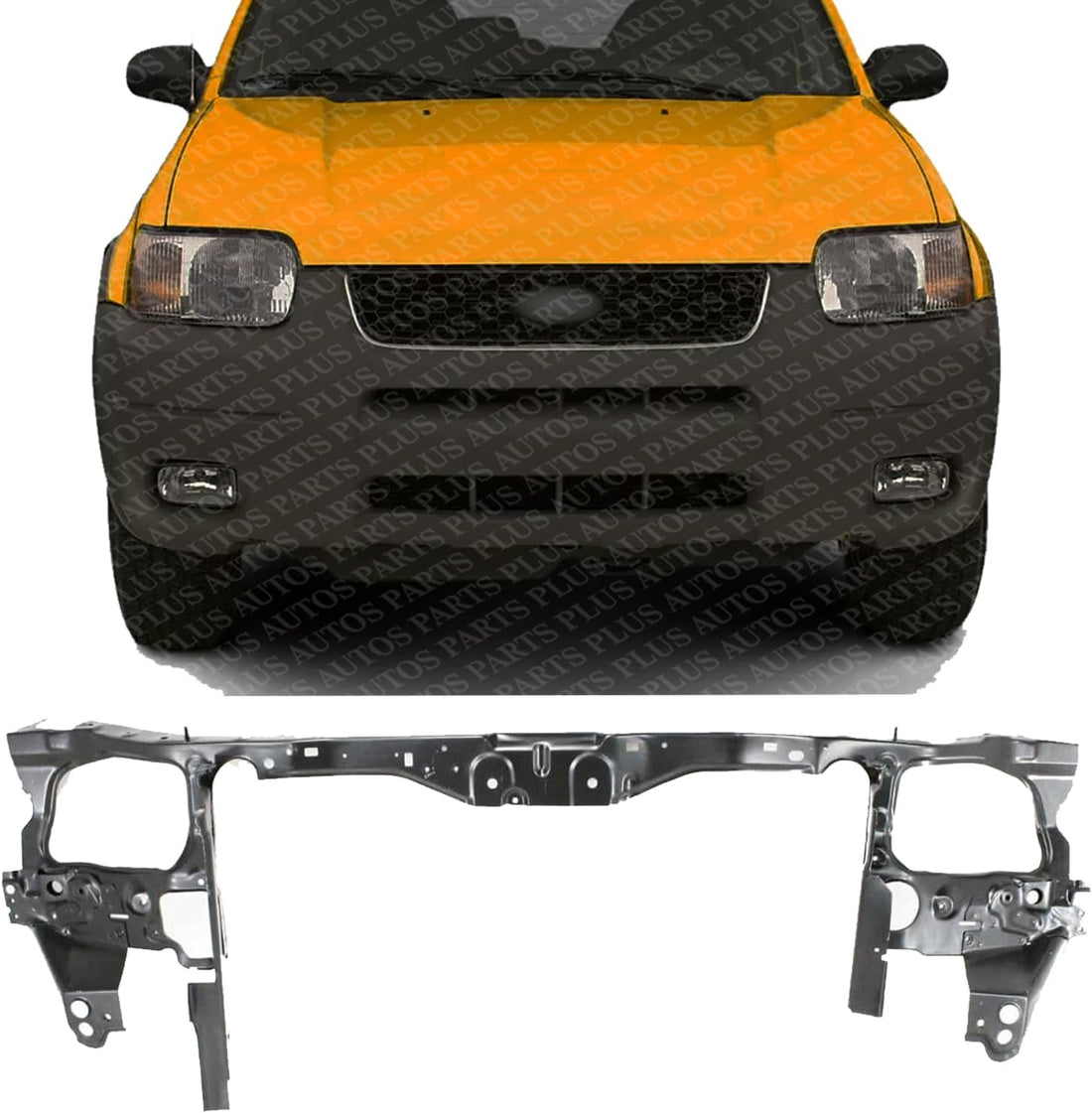 Front Radiator Upper Support Assembly Steel Direct Replacement Compatible With 2001-2007 Ford Escape / 2005-2007 Mercury Mariner FO1225170 5L8Z16138BA