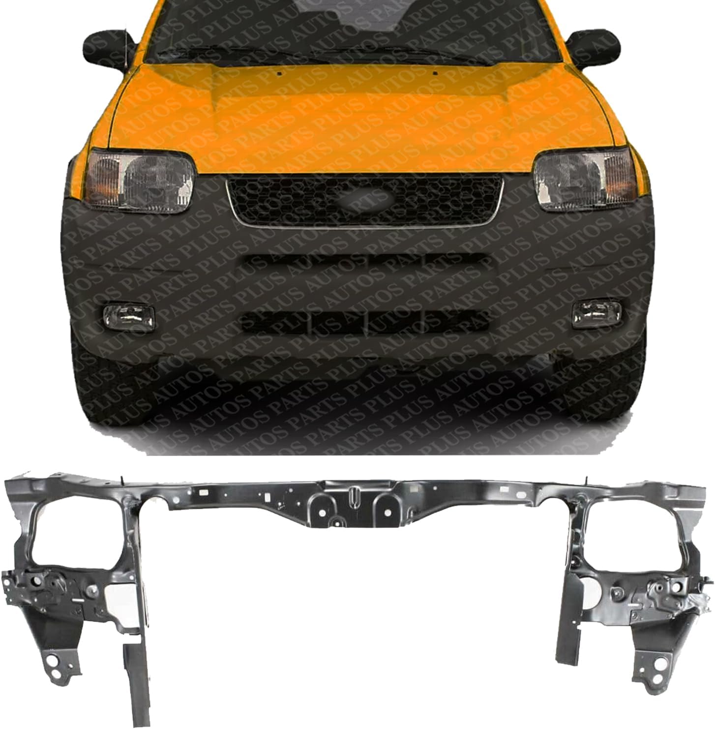 Front Radiator Upper Support Assembly Steel Direct Replacement Compatible With 2001-2007 Ford Escape / 2005-2007 Mercury Mariner FO1225170 5L8Z16138BA