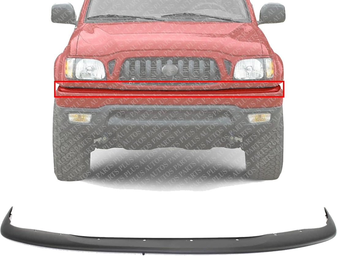 Front Bumper Upper Filler Primed Plastic Direct Replacement Compatible With Toyota Tacoma 2001-2004 TO1087112 52119AD010