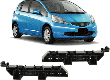 Set Of 2 Front Bumper Bracket Left Driver & Right Passenger Side Direct Replacement Compatible With 2007-2008 Honda Fit HO1043110 HO1042110 71193SLNA01 71198SLNA01