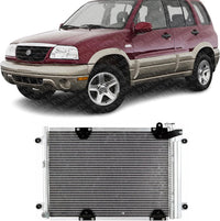 Front A/C Condenser Aluminum Core Direct Replacement Compatible With 1999-2004 Suzuki Grand Vitara SZ3030113 9531065D30