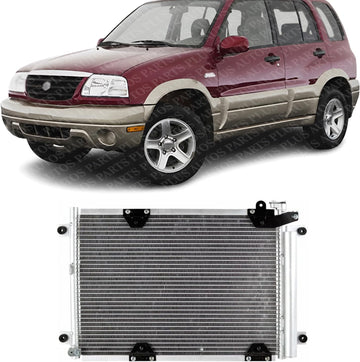 Front A/C Condenser Aluminum Core Direct Replacement Compatible With 1999-2004 Suzuki Grand Vitara SZ3030113 9531065D30