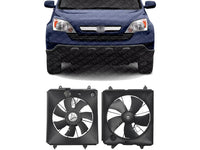 Set of 2 Front Radiator Cooling & A/C Condenser Fan Direct Replacement Compatible with 2007-2009 Honda CR-V HO3110116 HO3120102 19015RZAA01-PFM 19015RZAA01 19020PNLG01 38615RZAA01