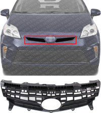 Front Grille Assembly Textured Black Shell And Insert Plastic Direct Replacement Compatible With 2012-2015 Toyota Prius TO1200350 5311147040