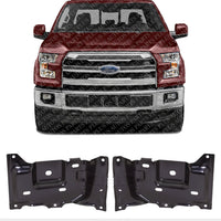 Set Of 2 Front Bumper Mounting Bracket Steel Left Driver & Right Passenger Side Direct Replacement Compatible With 2015-2020 Ford F-150 FO1067194 FO1066194 FL3Z17B984A FL3Z17B985B