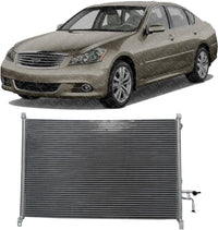 Front A/C Condenser Aluminum Core Direct Replacement Compatible With 2006-2010 Infiniti M35 / M45 IN3030122 92100EG000