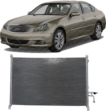 Front A/C Condenser Aluminum Core Direct Replacement Compatible With 2006-2010 Infiniti M35 / M45 IN3030122 92100EG000