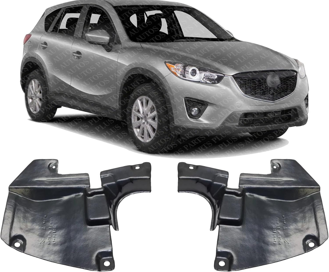 Set Of 2 Front Fender Liner Rear Section Left Driver & Right Passenger Side Direct Replacement Compatible With 2014-2018 Mazda 3/2014-2017 Mazda 6 MA1251115 MA1250115 KD5356341A