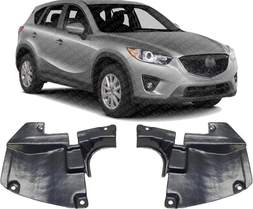 Set Of 2 Front Fender Liner Rear Section Left Driver & Right Passenger Side Direct Replacement Compatible With 2014-2018 Mazda 3/2014-2017 Mazda 6 MA1251115 MA1250115 KD5356341A