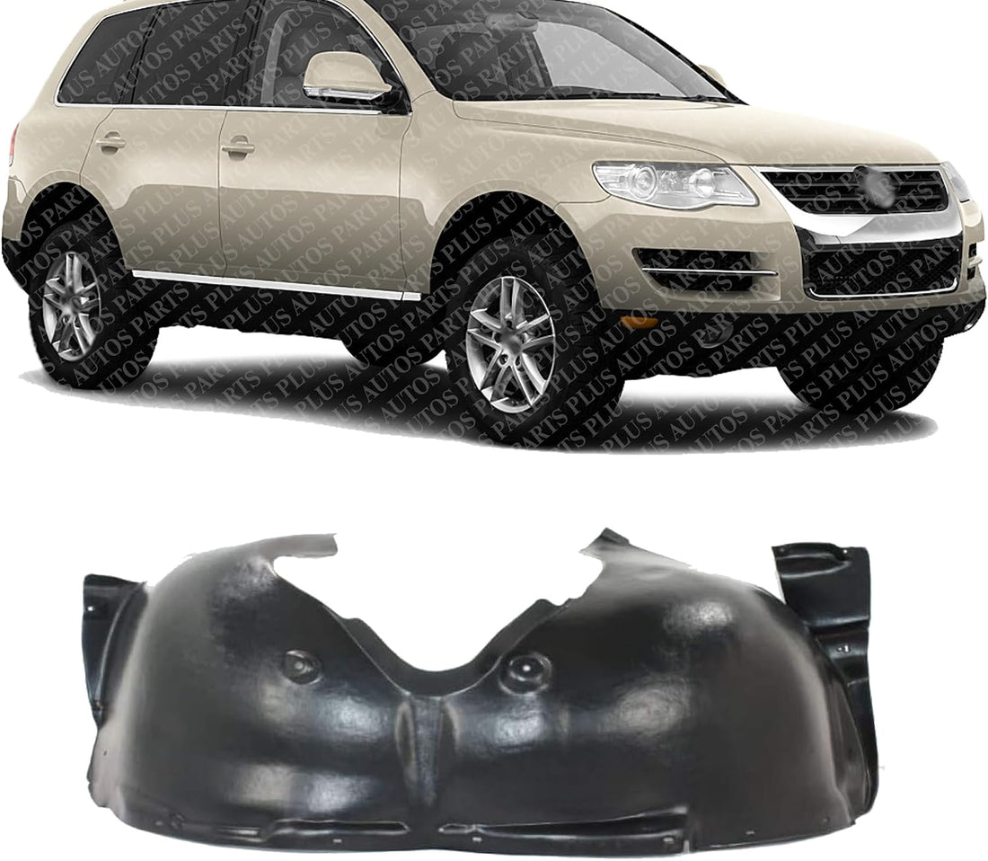 Front Fender Liner Right Passenger Side Direct Replacement Compatible With 2008-2010 Volkswagen Touareg VW1249115 7L6809962M