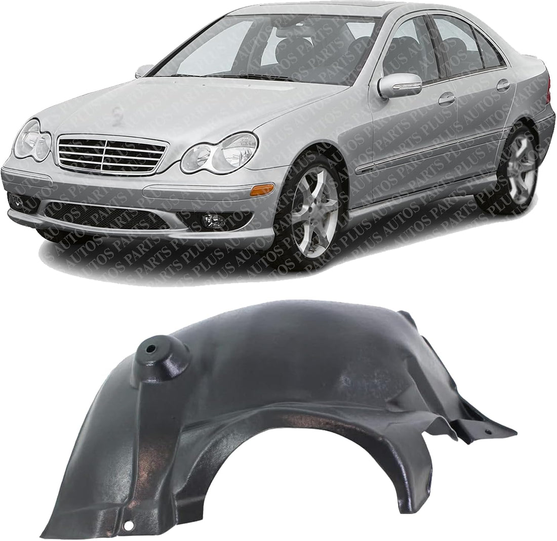 Front Upper Section Fender Liner Left Driver Side Direct Replacement Compatible With 2001-2007 Mercedes Benz C-Class MB1248107 2038840522