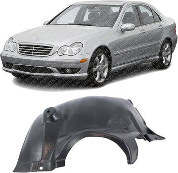 Front Upper Section Fender Liner Left Driver Side Direct Replacement Compatible With 2001-2007 Mercedes Benz C-Class MB1248107 2038840522