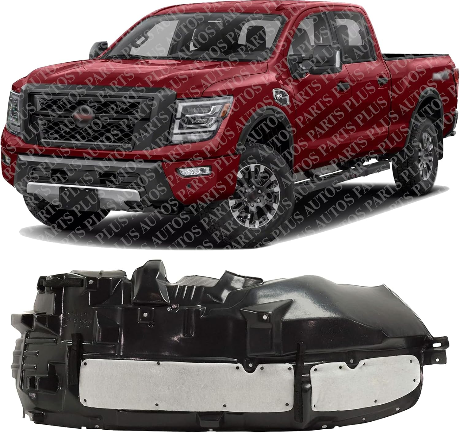 Front Fender Liner Left Driver Side Direct Replacement Compatible With 2017-2023 Nissan Titan NI1248177 63831EZ40C 638319FV1A