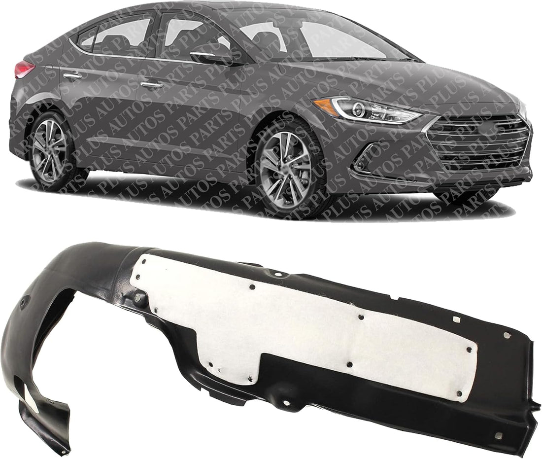 Front Fender Liner Right Passenger Side Direct Replacement Compatible With 2017-2018 Hyundai Elantra HY1249167 86812F2500