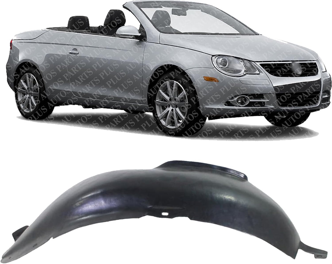 Front Fender Liner Rear Section Right Passenger Side Direct Replacement Compatible With 2007 Volkswagen Eos VW1763100 1Q0805978A