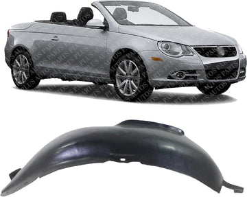 Front Fender Liner Rear Section Right Passenger Side Direct Replacement Compatible With 2007 Volkswagen Eos VW1763100 1Q0805978A