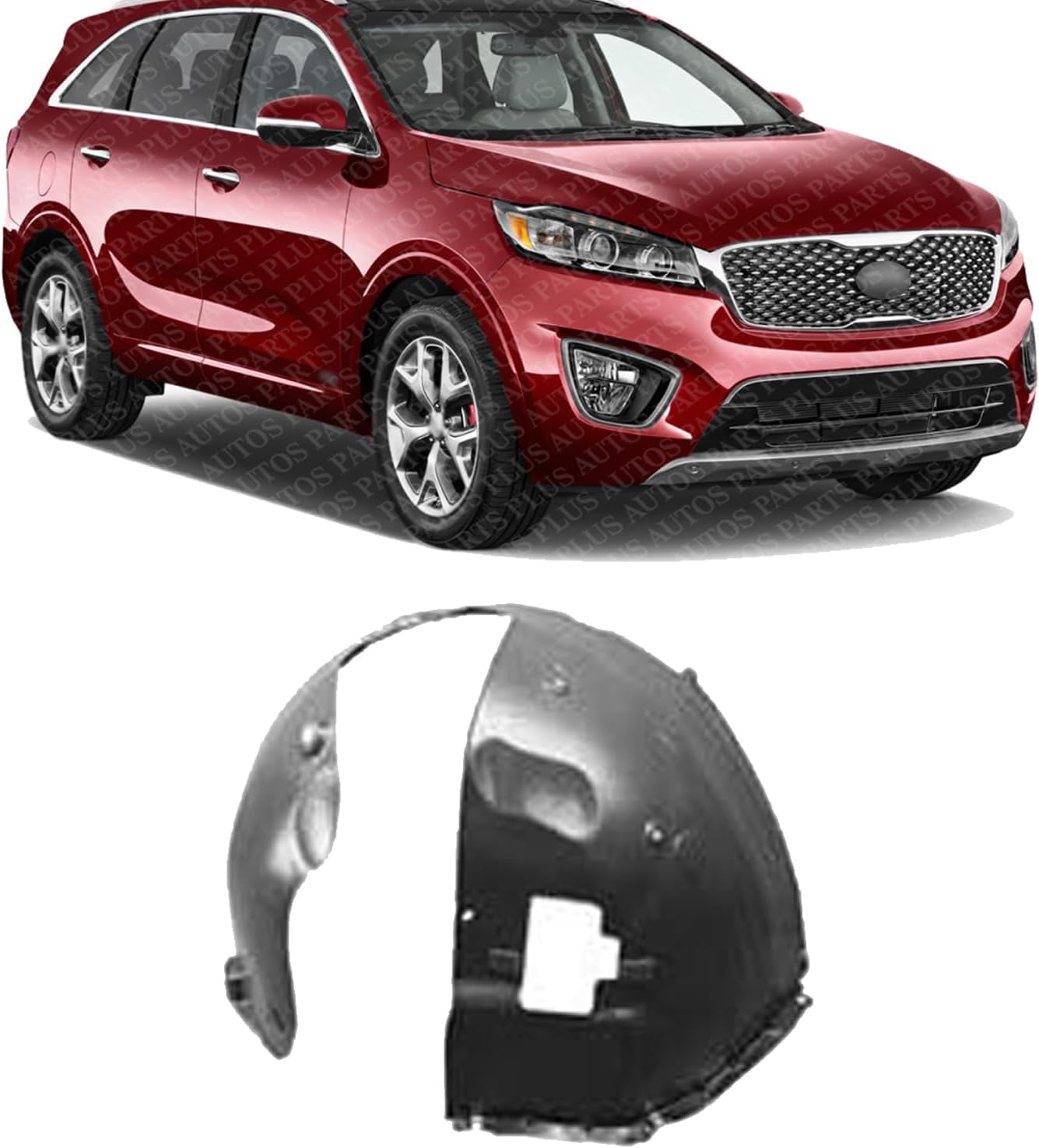 AUTOS PARTS PLUS Front Fender Liner Right Passenger Side Direct Replacement Compatible With 2016-2018 Kia Sorento KI1249142 86820C6000