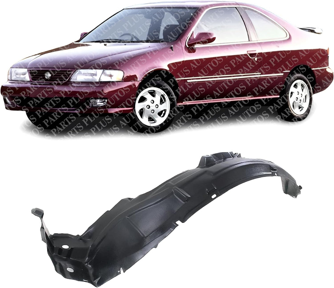 Front Fender Liner Left Driver Side Direct Replacement Compatible With 1995-1997 Nissan 200SX / 1998-1999 Sentra NI1250118 638431M100