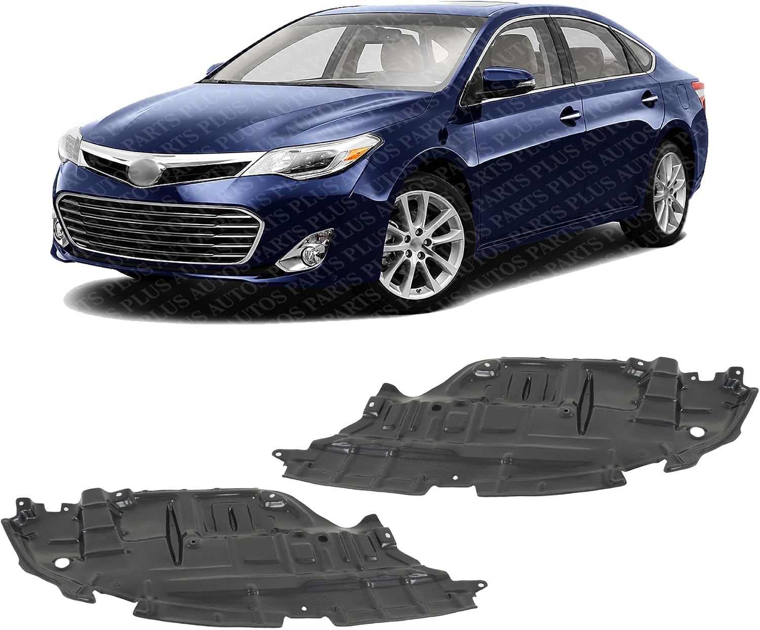 Set Of 2 Front Engine Splash Shield Under Cover Right Passenger & Left Driver Side Direct Replacement Compatible With 2013-2015 Toyota Avalon TO1228197 TO1228198 5144107030 5144207030