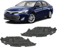 Set Of 2 Front Engine Splash Shield Under Cover Right Passenger & Left Driver Side Direct Replacement Compatible With 2013-2015 Toyota Avalon TO1228197 TO1228198 5144107030 5144207030