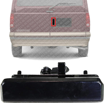 Rear Exterior Door Handel Smooth Black Direct Replacement Compatible with 1992-2005 GMC Safari/Chevrolet Astro GM1820104 15173052