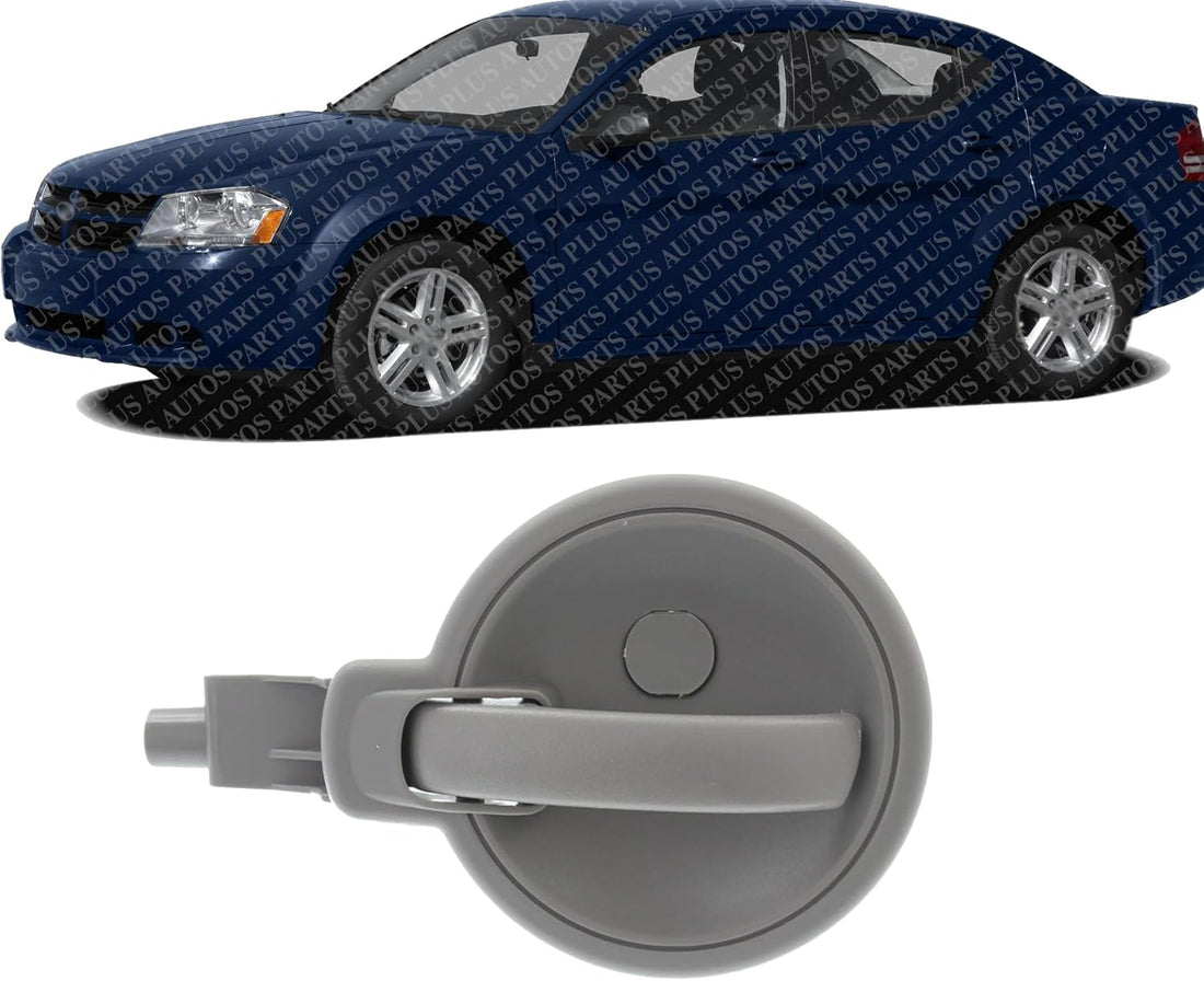Front Or Rear Interior Door Handle Left Driver Side Direct Replacement Compatible with 2008-2014 Dodge Avenger CH1352138 1FU95XDBAB