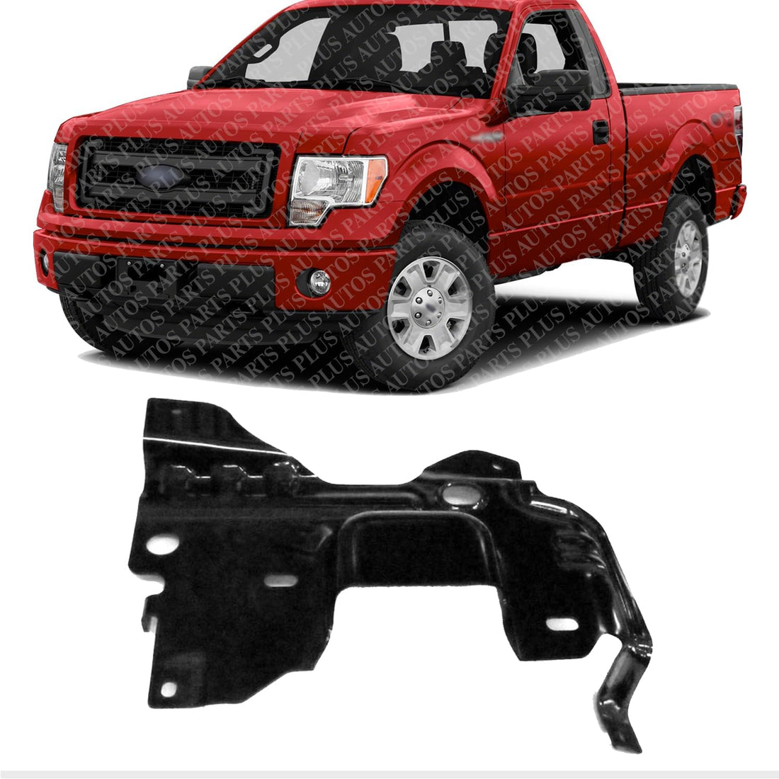 Front Bumper Bracket Left Driver Side Direct Replacement Compatible With 2009-2014 Ford F-Series FO1066180 9L3Z17B985A