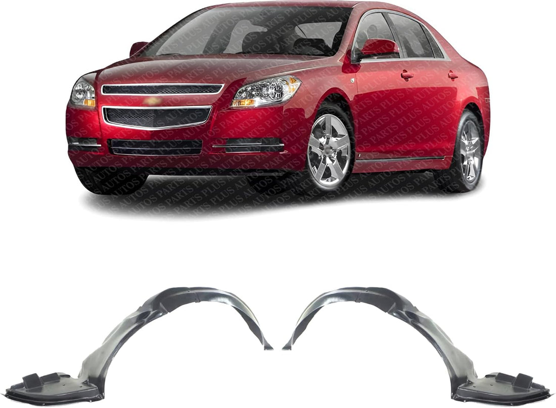 Set Of 2 Front Fender Liner Left Driver & Right Passenger Side Direct Replacement Compatible With 2008-2012 Chevrolet Malibu 20830624-PFM 20830626-PFM