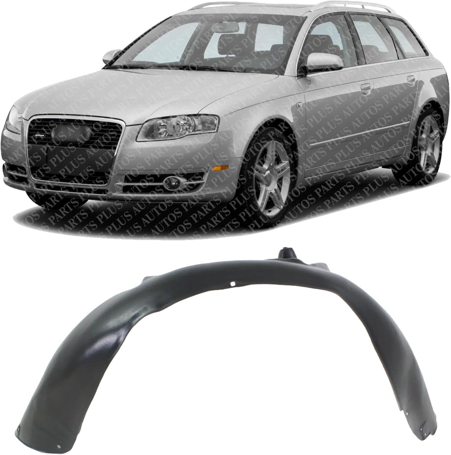 Front Fender Liner Left Driver Side Direct Replacement Compatible With 2002-2005 Audi A4 AU1248105 8E0821171B