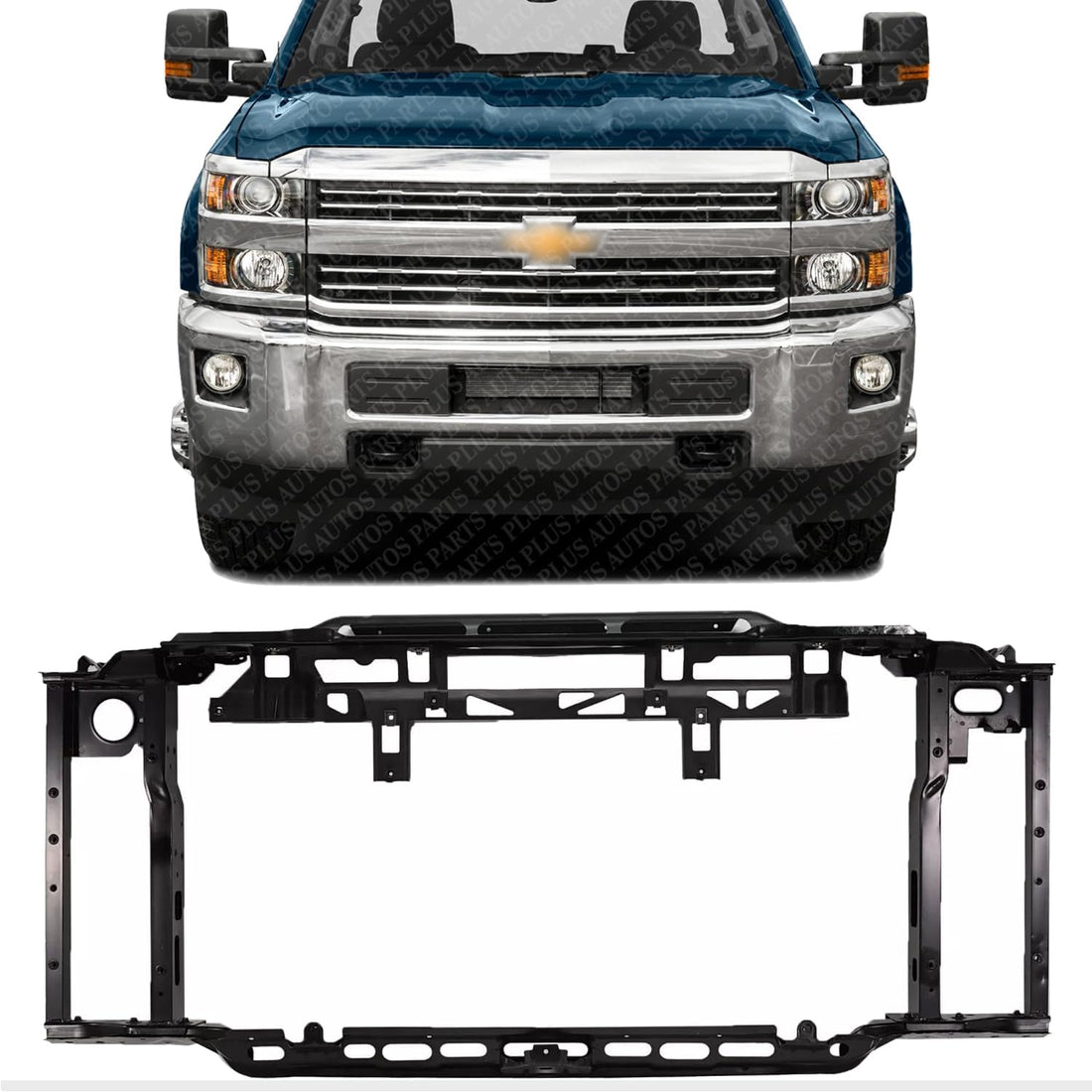 Front Radiator Support Assembly Steel Direct Replacement Compatible With 2015-2019 Chevrolet Silverado/GMC Sierra 2500HD 3500HHD GM1225335 84523026