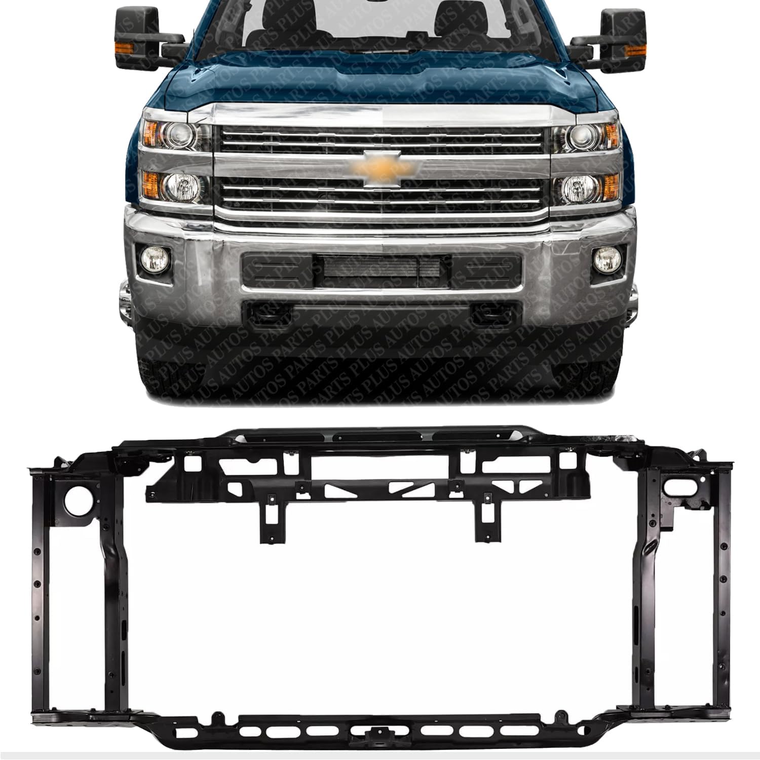 Front Radiator Support Assembly Steel Direct Replacement Compatible With 2015-2019 Chevrolet Silverado/GMC Sierra 2500HD 3500HHD GM1225335 84523026
