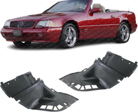 Set Of 2 Front Section Fender Liner Plastic Left Driver & Right Passenger Side Direct Replacement Compatible With 1996-2002 Mercedes Benz SL-Class MB1251114 MB1250114