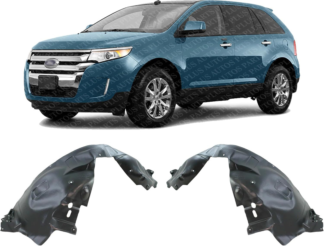 Set Of 2 Front Fender Liner Plastic Left Driver & Right Passenger Side Direct Replacement Compatible With 2011-2014 Ford Edge / 2011-2015 Lincoln MKX FO1249154 FO1248154
