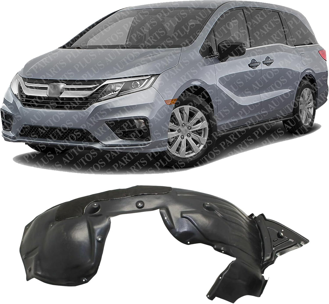 Front Fender Liner Left Driver Side Direct Replacement Compatible with 2018-2023 Honda Odyssey HO1248179 74151THRA01