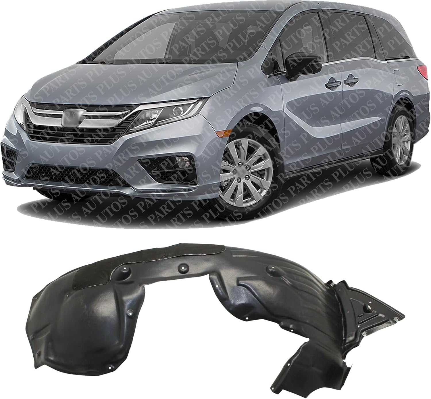 Front Fender Liner Left Driver Side Direct Replacement Compatible with 2018-2023 Honda Odyssey HO1248179 74151THRA01