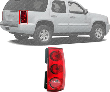 Tail Light Assembly Right Passenger Side Direct Replacement Compatible With 2007-2014 GMC Yukon / 2007-2011 XL GM2801204 25975976