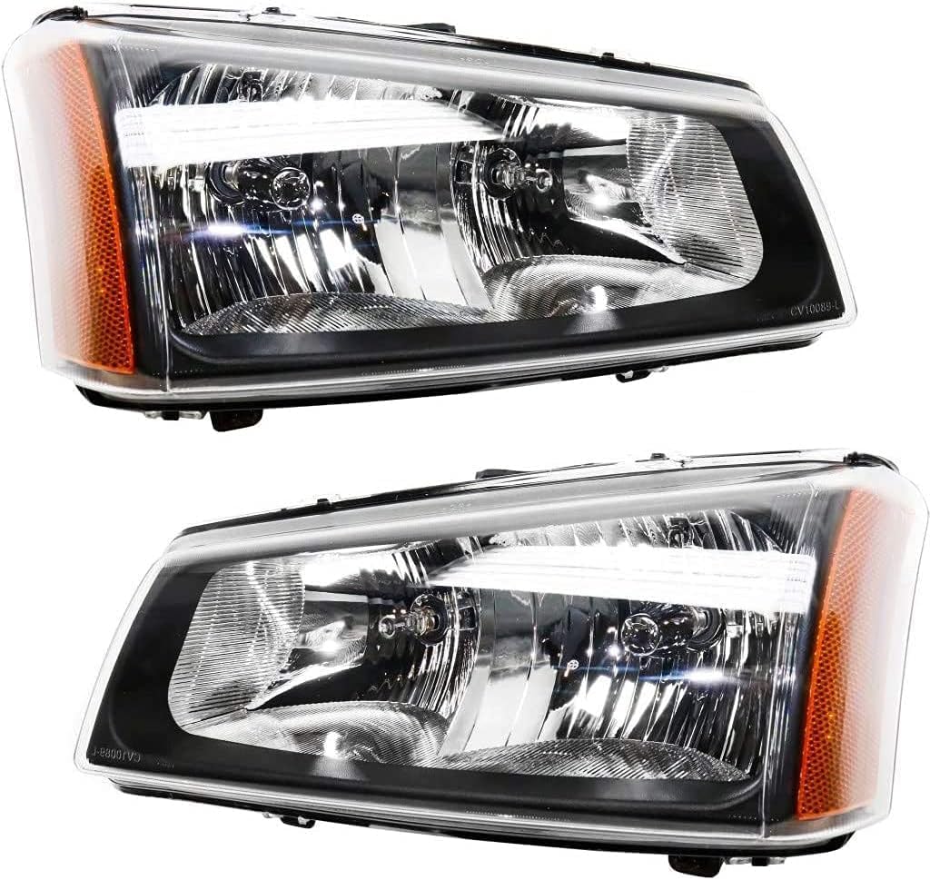 Set Of 2 Front Head Light Assembly Left Driver & Right Passenger Side Direct Replacement Compatible With 2003-2006 Chevrolet Silverado GM2503224 GM2502224 10396913-PFM