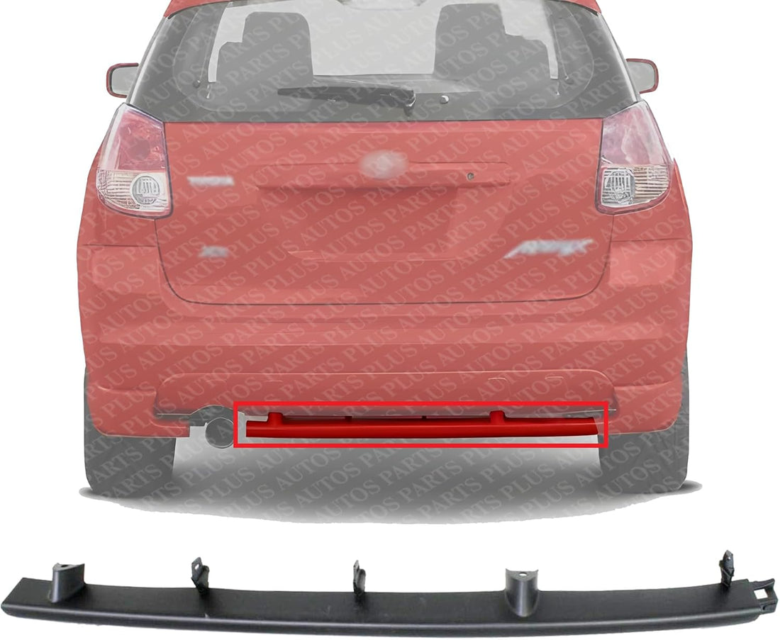 Rear Bumper Center Lower Valance Spoiler Primed Plastic Direct Replacement Compatible with 2003-2008 Toyota Matrix TO1193101 7687102901