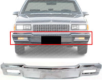 Front Bumper Face Bar Chrome Steel Direct Replacement Compatible With 1980-1990 Chevrolet Caprice GM1002157 14083928