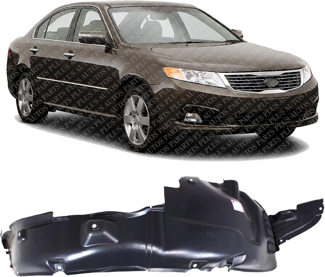 Front Fender Liner Right Passenger Side Direct Replacement Compatible With 2009-2010 Kia Optima KI1249116 868122G500