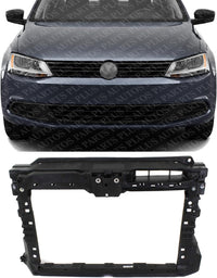 Front Radiator Support Assembly Plastic With Steel Direct Replacement Compatible With 2011-2018 Volkswagen Jetta VW1225135 5C6805588R