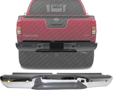 Rear Step Bumper Face Bar Chrome Steel Direct Replacement Compatible With 2013-2021 Nissan Frontier NI1103127 850109BF0B-PFM